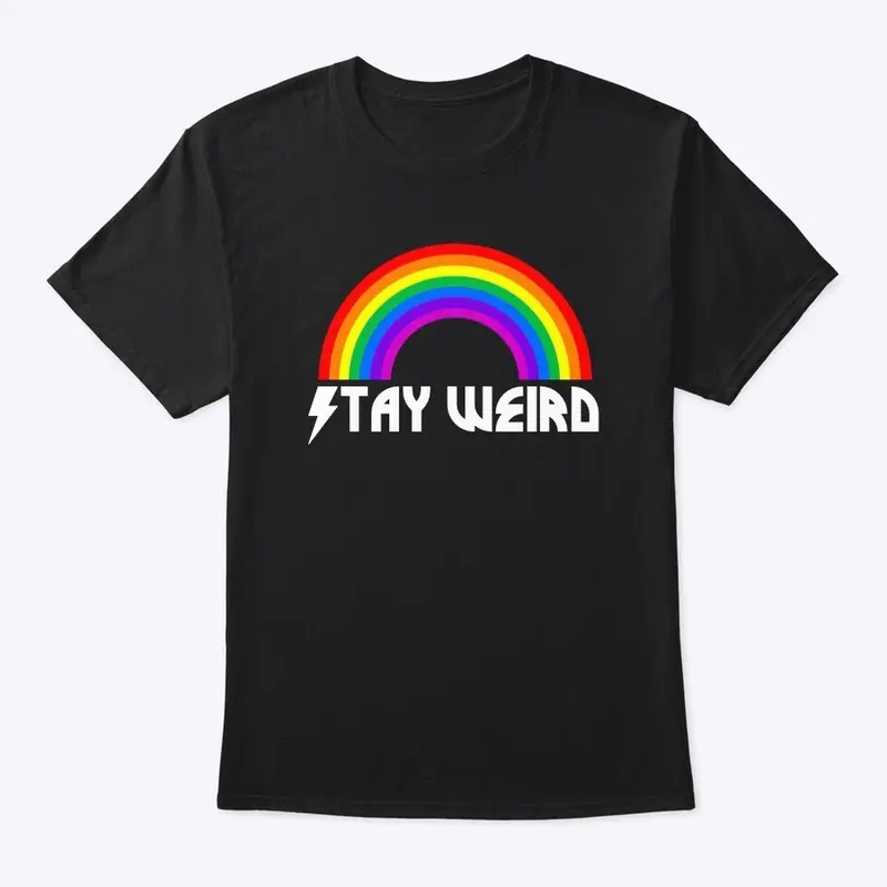 Stay Weird Metal Large Rainbow 