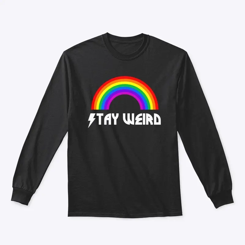 Stay Weird Metal Large Rainbow 